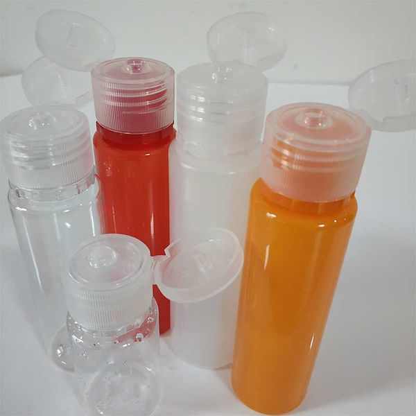 

pet 30ml 60ml bottle empty transparent plastic bottle clear flip cap empty packaging containers can fill rubbing alcohol disinfectant