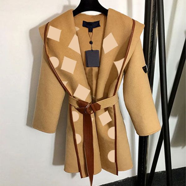 Trench Coats Feminino Clássico Feminino Manto Longo Moda Letras Impressão Casaco Longo Meninas Casual Roupas de Inverno à Prova de Vento Atacado