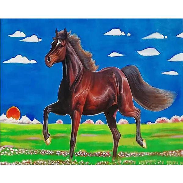 

paintings art handmade gifts fashion home decoration frameless digital oil painting diy galloping horse