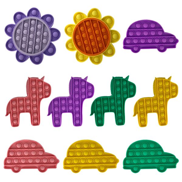 

new push bubble fidget antistress toys kids sunflower turtle pop fidget sensory toy autism special needs stress reliever