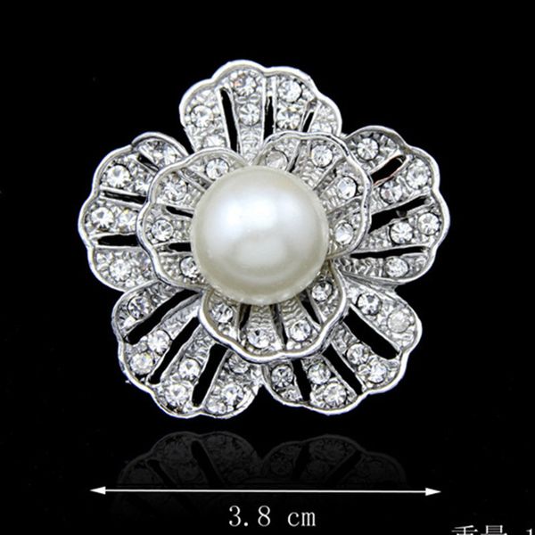 Perni graziosi del brooch del mazzo di cerimonia nuziale del fiore di PearlCrystals del Faux di stile dell'annata 12PCS/LOT