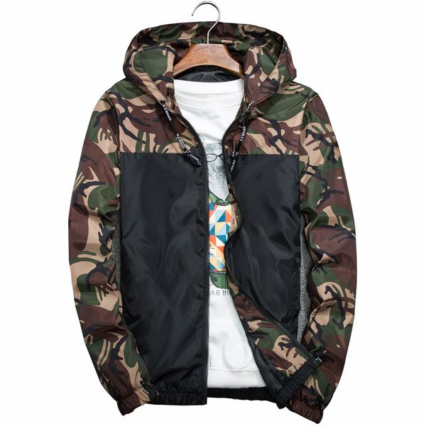 

ljdt men's hooded camouflage jacket men spring autumn plus size 5xl coat casual windbreaker streetwear male jackets o6vd, Black;brown