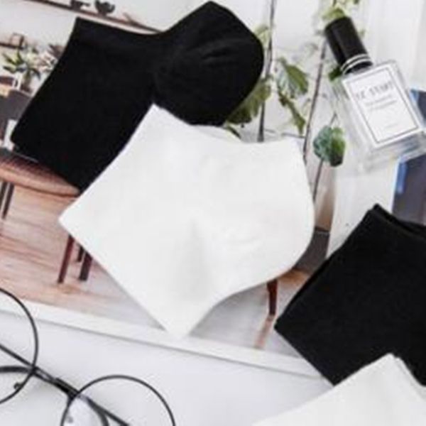 

340men's cotton socks medium stockings sports spring and summer thin air tight, Black