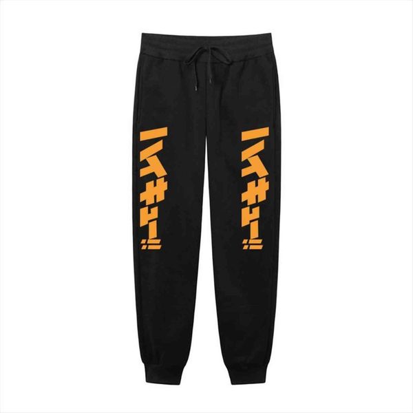 

japanese anime volleyball juvenile women pant harajuku print joggers male trousers casual sweatpants, Black