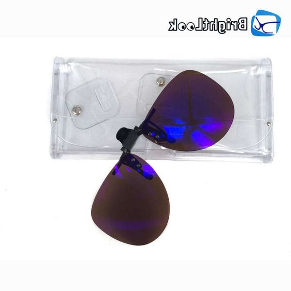 

highend accessories brightlook anti blue light uv polarized clip on sunglass, Black