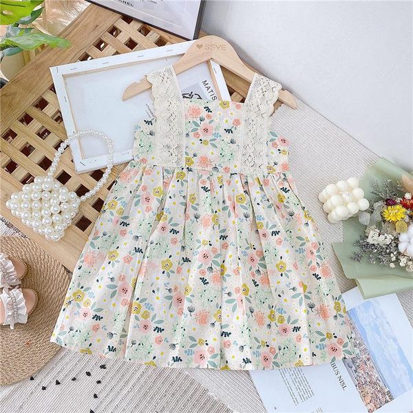 

summer baby dress girl clothes casual fashion sweet floral cute go out children's clothing girl's dresses, Red;yellow