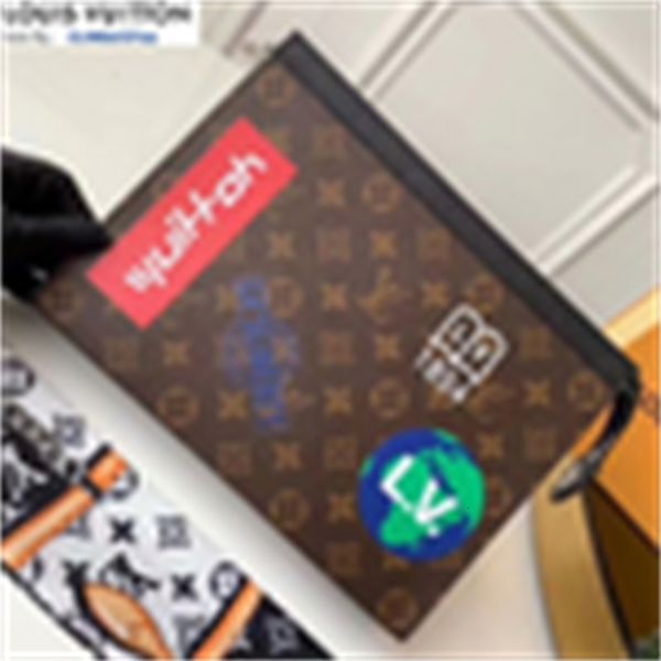 

brown compact brand leather chain designer evening luxury men real m61692 long wallet presbyopia wallets silk purse clutches screen handbag, Red;black