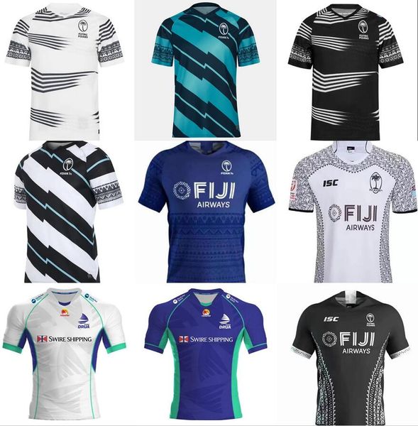 

2021 2022 fiji drua airways rugby jerseys 21 22 flying fijians rugby jersey shirt kit maillot camiseta maglia s-5xl, Black;gray