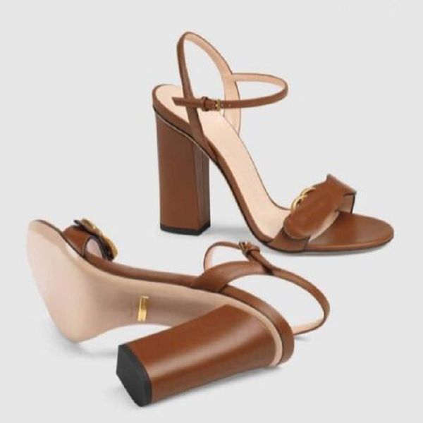 

2022 selling luxurys designers sandals women shoes new fashion high chunky heels black soft leather suede sandal girls big size 42 10us