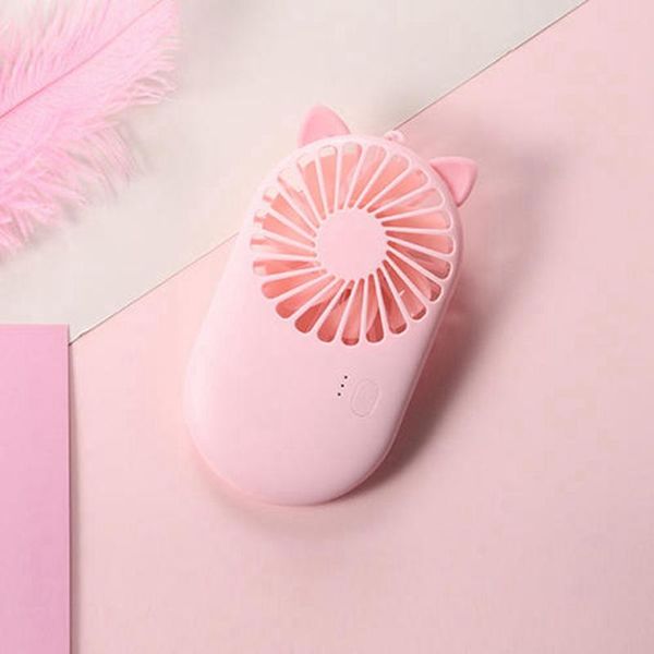 

cartoon ultra thin mini handheld fan cute pet pocket quiet office deskusb small fan,pink electric fans