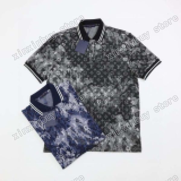 

printed 21ss t men shirts polos designer knitting jacquard camouflage paris clothes short sleeve mens shirt tag white black 05