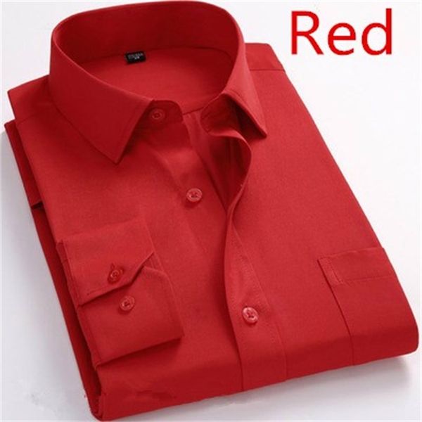 

men's polos long sleeve thin shirt dressed in brand solid mode masculine clothes fit business shirts fgrq, White;black