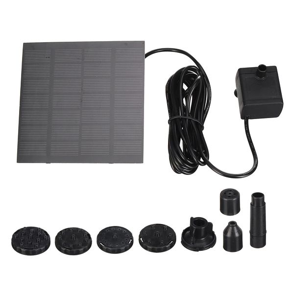 200L / H Panela Solar Panela de Água Pumpla Jardim Jardim Ponto Lagoa Aquário Fountain Decor w / 6 Cabeças