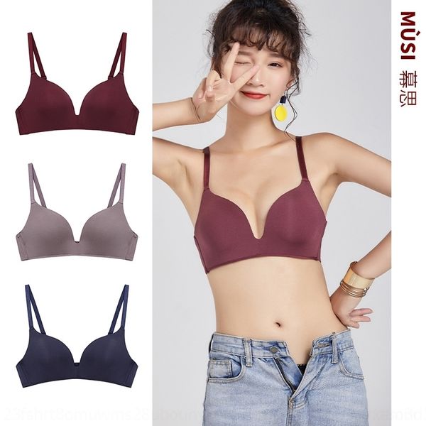 

wzju youyi underwearwomenback same lingerielight women's underwear and thinno markno steel ringbrasmall chestgathered and adjusted bac, Red;black