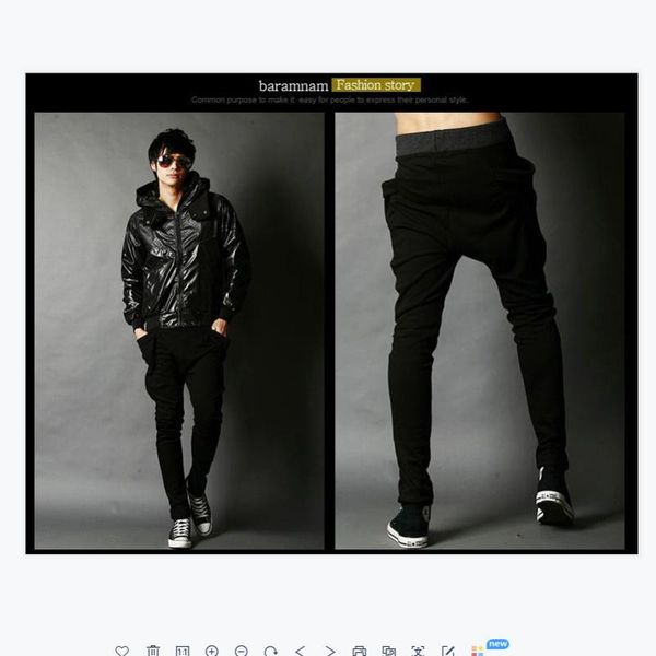

men's pants fall hip-hop harem 2021 sports, Black