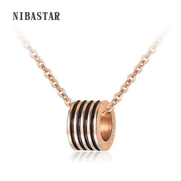 

fashion and style roman numerals necklace rose gold lady chain short accessories pendant necklaces, Silver