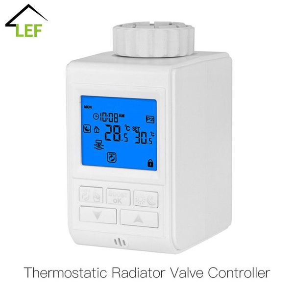 

smart home control zigbee thermostatic radiator valve controller trv thermostat tuya temperature voice works with alexa google