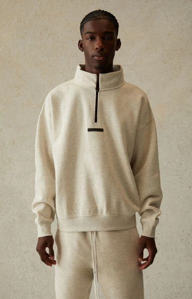 

2021 autumn winter oversize back 3d silicon fleece half zipper hoodie skateboard high street streetwear sweatshirt, Black