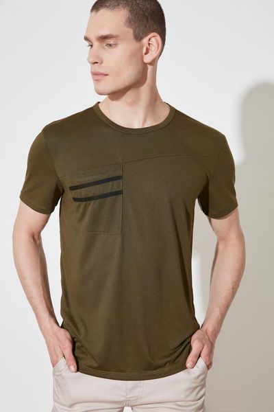 

men's t-shirts trendyol male regular t-shirt tmnss21ts2871, White;black