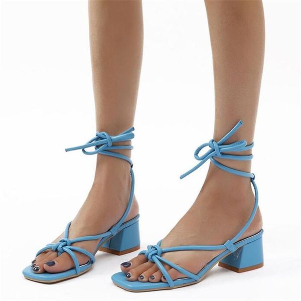 

dress shoes aiykazysdl gladiator sandals high heels fashion lace-up females square head open toe clip-on strappy women, Black