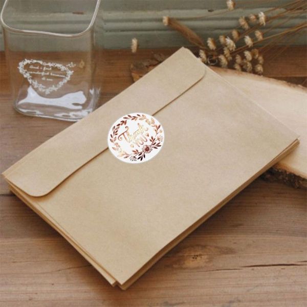 

500pcs twig thank you stickers handmade round seal labels for candy gift box m17d wrap