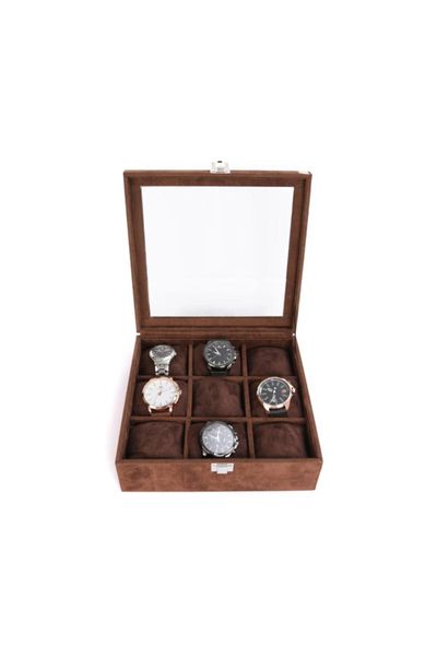 

watch box 9 pieces alcantra 13751 bath accessory set
