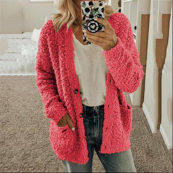 

autumn and women sweater winter womens fashion casual cardigan button solid color large size shirt drop, White;black