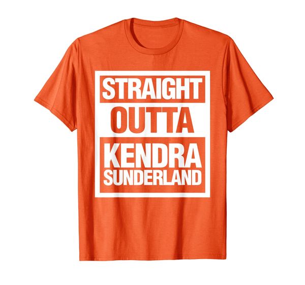 

straight outta kendra sunderland funny parody t-shirt, White;black