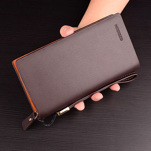 

bag handbag men's long wallet multifunctional creative, Black;red