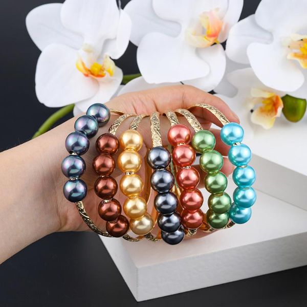 

bangle polynesian micronesia hawaiian jewelry pearl bracelets bracelet cring coco copper wholesale for women traditional 7 color, Black