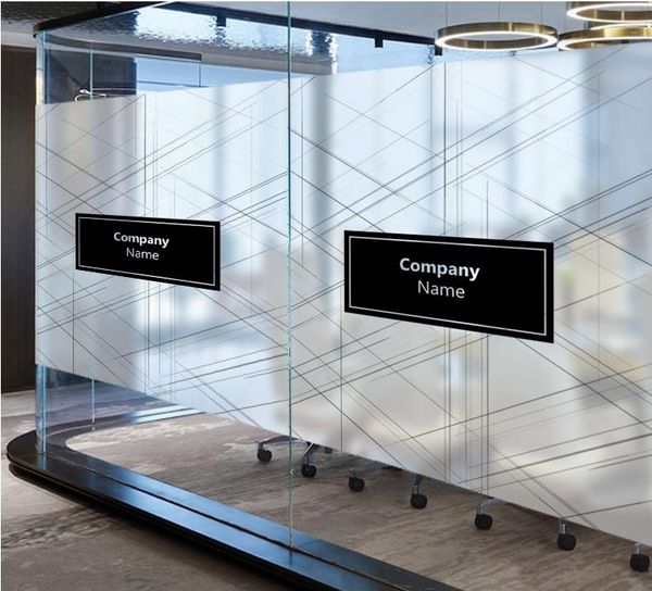 

customized company name logo windows glass film door stickers fashion sticker static cling privacy window for office