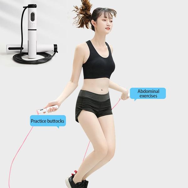 

crossfit jump rope digital wireless fitness equipment boxing skipping outdoor sports body building home gym exercise with 2 mode ropes