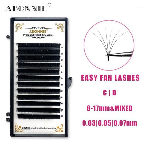 

0.03/0.05/0.07 11-22mm easy fan lashes bloom eyelash extension austomatic flowering fast self-making fans volume lashes1