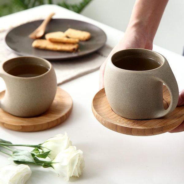 

nordic thick body ceramic coffee cup with and saucer afternoon tea cups latte mug cappuccino espresso & saucers