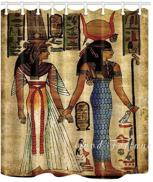 

shower curtains king and queen of egypt curtain, waterproof polyester fabric bathroom decoration