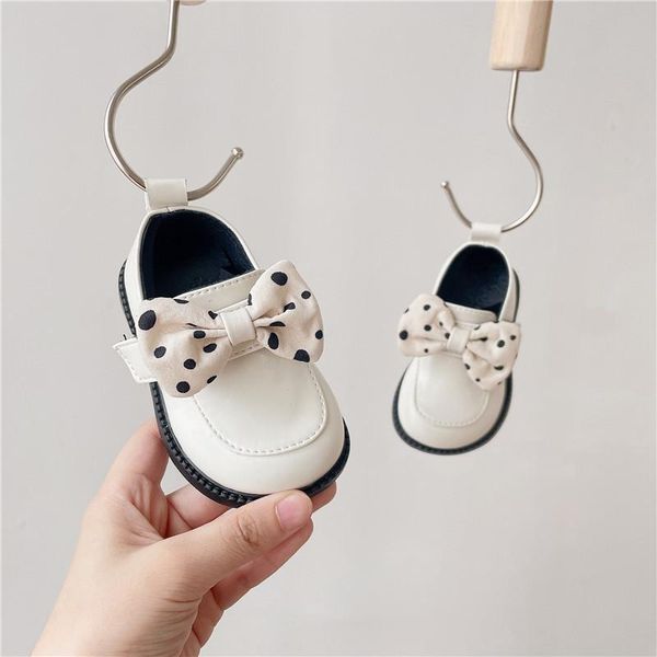 

flat shoes baby toddler autumn bow girls princess soft sole children' leather, Black;grey