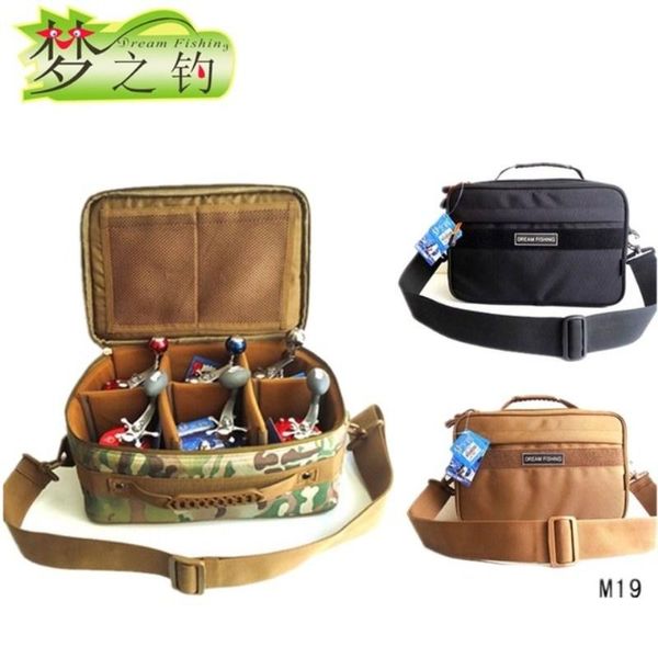 

33*13*23cm two-layer 677g fishing bag france 2000d nylon baits sac de peche m19 lure tackle box bolsa pesca accessories