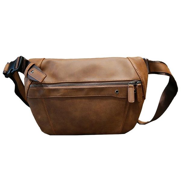 

waist bags men leather pu belt chest bag designer pouch luxury oversized fanny pack fashion purses brown crossbody bum