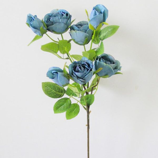 

decorative flowers & wreaths european style 7 single simulation rose flower fake bouquet home decoration living room wedding