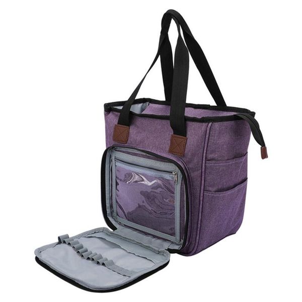 

clothing & wardrobe storage knitting bag portable yarn tote for wool crochet hooks needles sewing supplies set diy household organizer