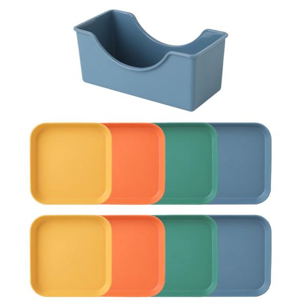 

dishes & plates 1 set table trash multipurpose snack plate fruit dish with rack