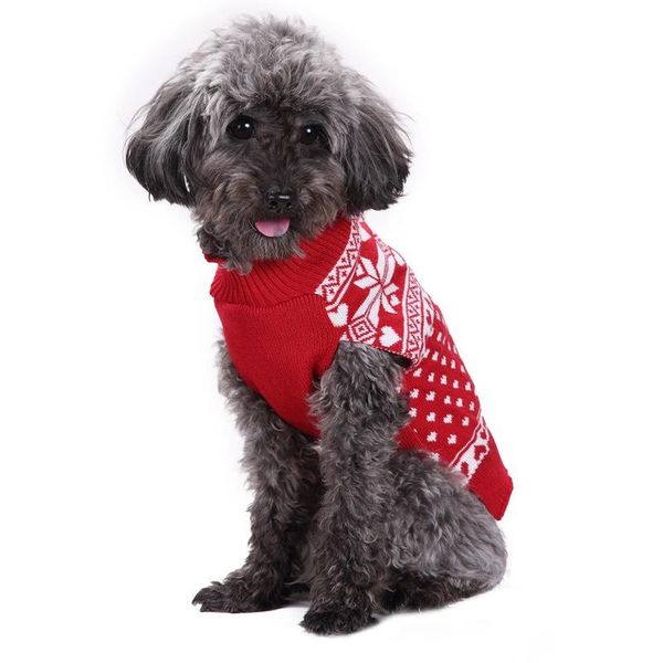 

dog apparel factory direct snowflake sweater clothing pet christmas wholesale