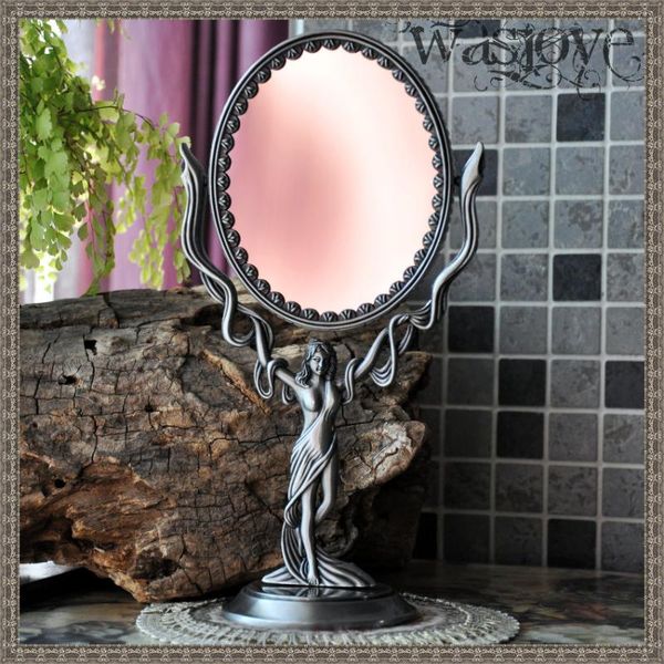 

frega's high-end retro-turning american-european desk mirror double-sided cute little deskprincess makeup dressing mirrors