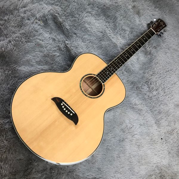 

j200 mold 43 inch solid wood spruce acoustic guitar