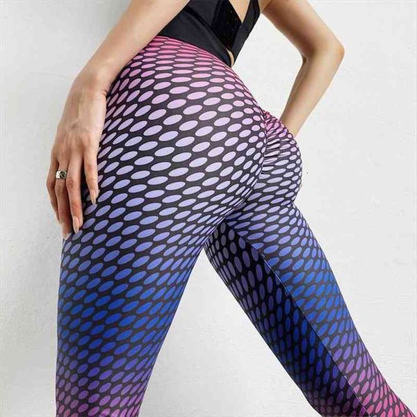 

large size fitness push up leggings women high waist dots printed leggings super elastic workout gym pants, Black