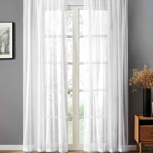

curtain & drapes modern solid color window tulle curtains for living room kitchen white sheer bedroom screen voile finished