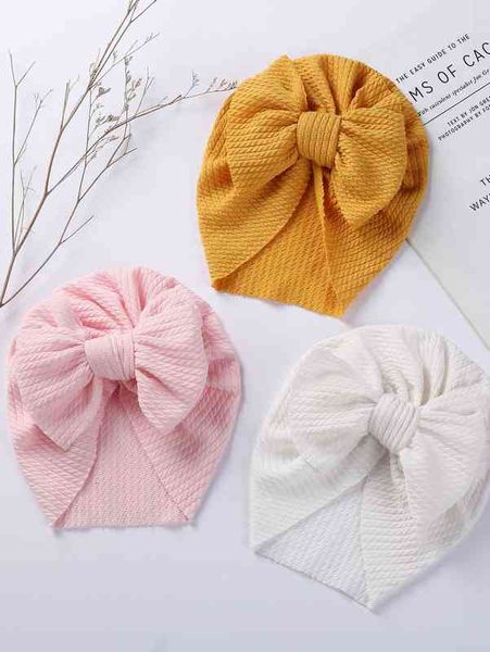

3pcs baby bow decor hat she03, Yellow