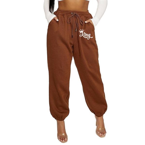 

running pants women jogging shorts fashion letter print hip hop beam broek elastic waist lent summer harness fitness sport long 2021, Black;blue