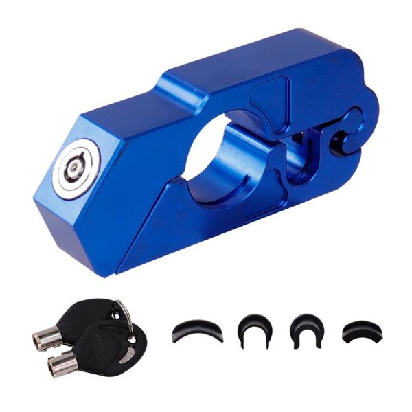

theft protection 1 set motorcycle handlebar lock with 2 keys motorbike grip / throttle brake anti for scooters atvs electric bike