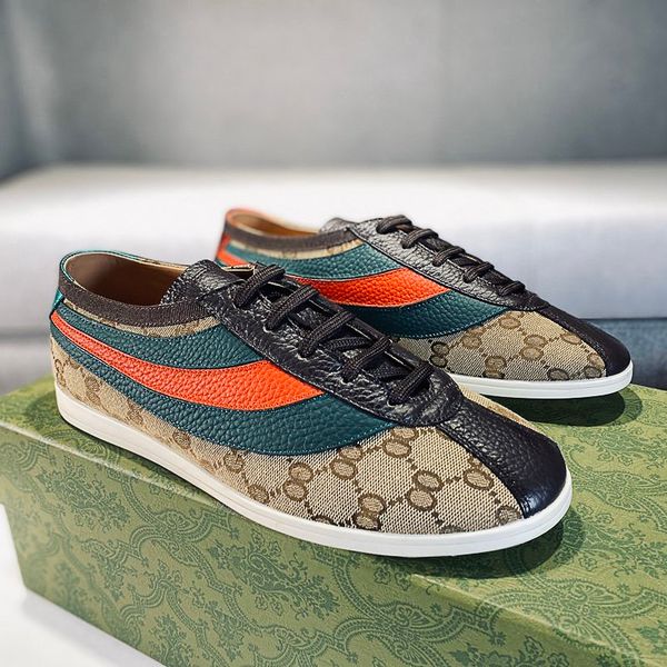 

paris brand mens casual shoes genuine leather triple yellow high trainer men fashion leisure sneaker with box ee, Red;white